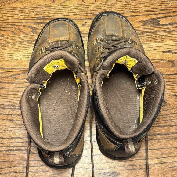 CAT Threshold Brown Leather Steel Toe Work Boots Men’s 10 P90935 - Picture 6 of 8